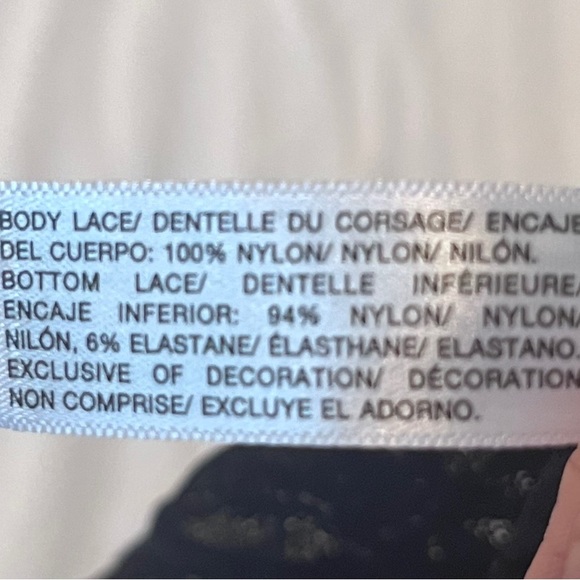 DKNY Signature Black Stretch Lace Camisole/Chemise Medium - Picture 6 of 9